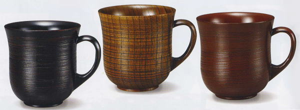 画像1: 木製マグカップ 3個セット